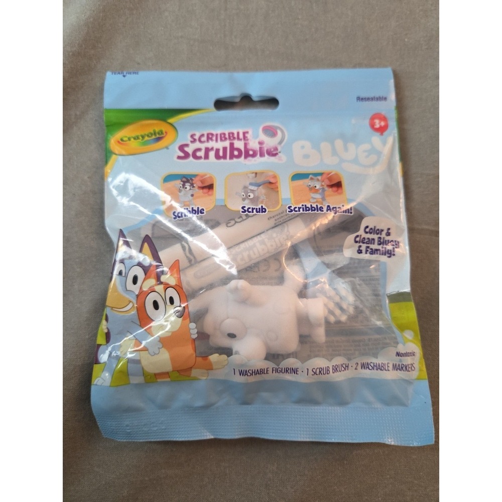 Crayola Scribble Scrubbies Colorable Bluey Toy Figurines‎ MUFFIN